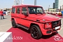 Mercedes G63 AMG Gets Red and Carbon Wrap