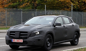 Mercedes GLA Compact Crossover Spied From Up Close