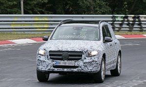 Mercedes GLB-Class Spied With Less Camo, Looks Like a VW Tiguan