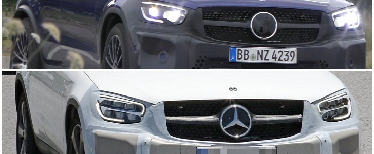 Mercedes GLC Coupe Facelift Shows Two Headlight Designs