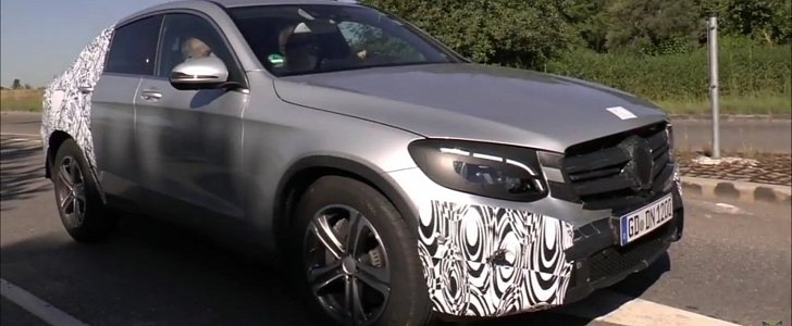 Mercedes GLC Coupe Spied with Minimal Camo, Looks Ready for Production - Video
