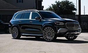 Mercedes-Maybach GLS 600 Looks Forged Monoblock in Blue and Chrome on AGL77s