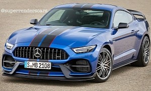 Mercedes Mustang GT350 AMG Looks Like It Wouldn't Crash Leaving a Car Meet