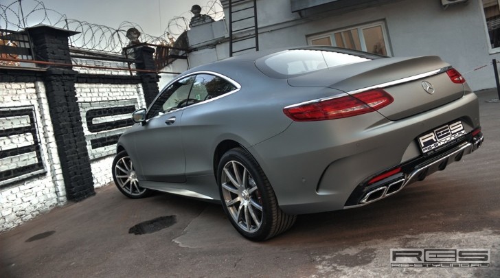 Mercedes S63 AMG Coupe Wrapped in Matte Gray 