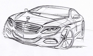 Mercedes Shows 2014 S-Class Coupe Sketch