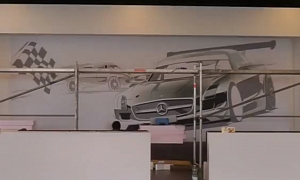 Mercedes SLS AMG GT3 Tape Art Is Awesome [Time Lapse Video]