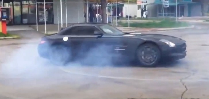 Mercedes SLS Doing Crazy Donuts in… Bulgaria?