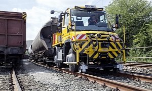 Mercedes Unimog Road-Railer Goes From Truck to Diesel Locomotive