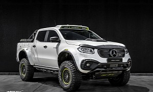 Mercedes X-Class Gets Pickup Design Widebody Kit With Carbon and Carlex Interior