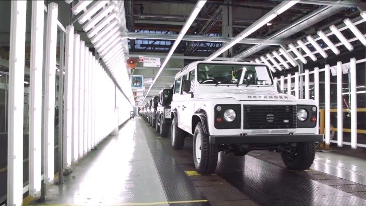 Land Rover Defender assembly line