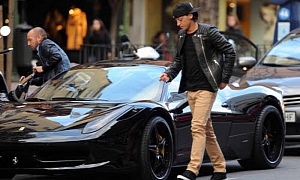 Mesut Ozil Fined for Double Parking his Ferrari 458