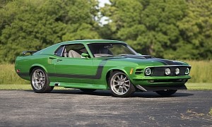 Metallic Green 1970 Ford Mustang with Coyote V8 Is Restomod Perfection