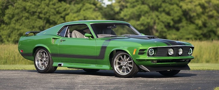 Metallic Green 1970 Ford Mustang With Coyote V8 Is Restomod Perfection Autoevolution