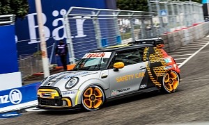 Subway-Racing MINI Electric Pacesetter Debuts as Safety Car in Formula E