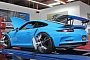 Mexico Blue Porsche 911 GT3 RS Gets GMG Racing Exhaust, Drifting Wheel Alignment
