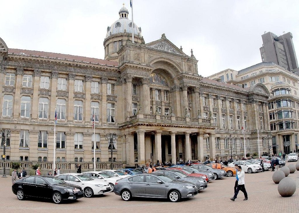 MG6 cars at Birmingham's Council House