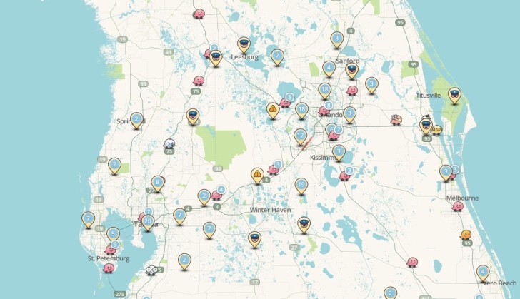 Waze Miami map