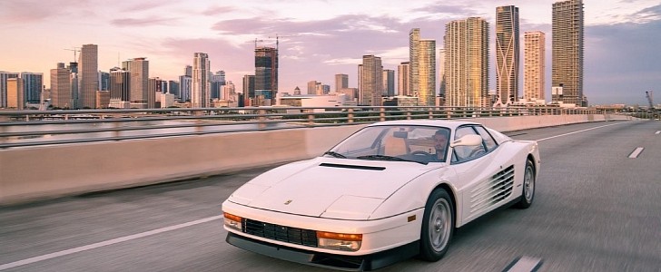 1986 Ferrari Testarossa from Miami Vice on Display at Curated