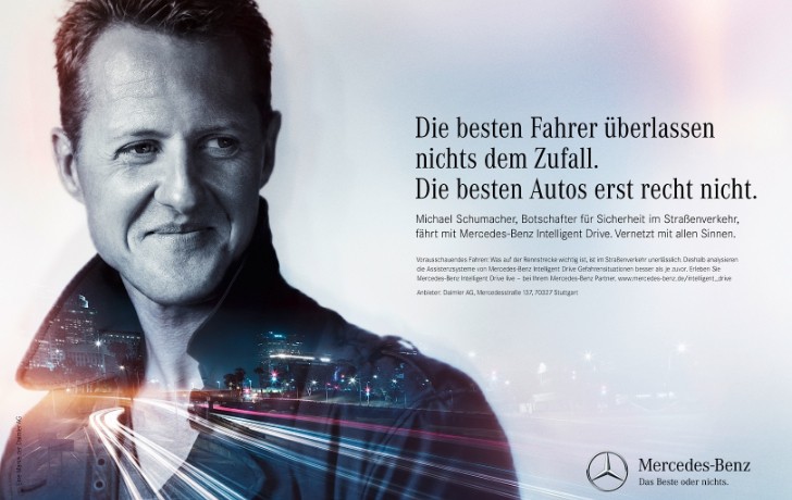 Michael Schumacher in Mercedes-Benz Intelligent Drive Campaign