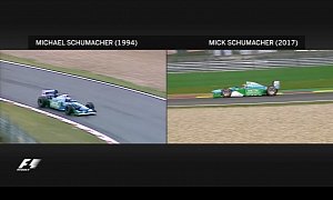 Like Father Like Son: Mick Drives Michael Schumacher's Benetton F1 Car at Spa