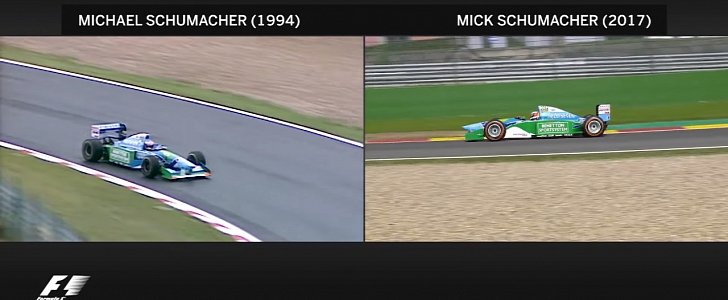 Mick Schumacher Drives Michael’s Benetton Formula 1 Car At Spa