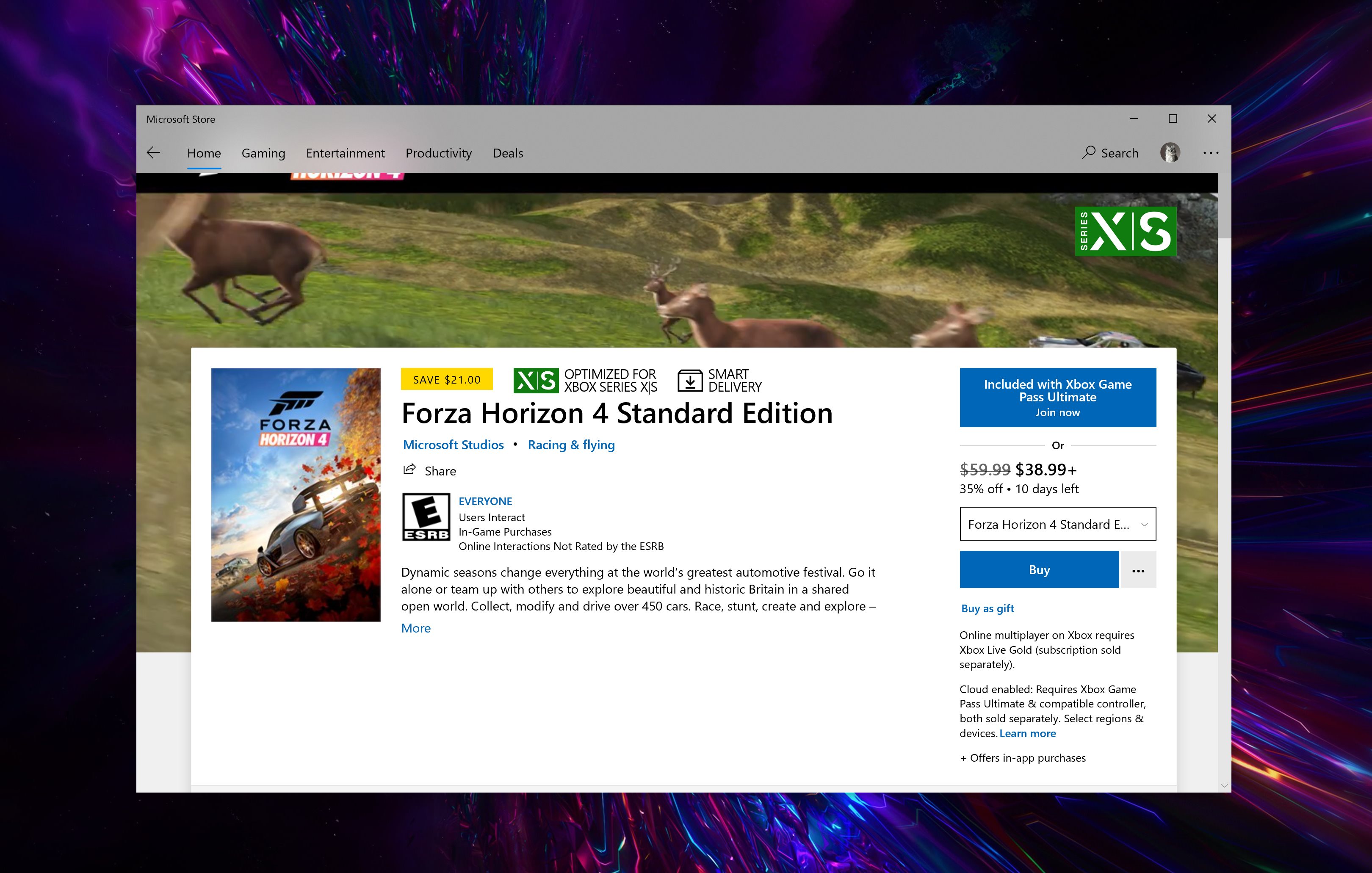 Forza Horizon 4 Ultimate + Multiplayer (windows 10