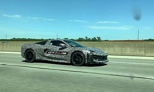 Mid-Engined C8 Corvette Caravan Shows Up on Highway, Looks Ready For Debut