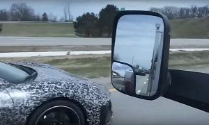 Mid-Engined Corvette (C8) Caravan Spotted In The Wild, Shows Nose Details