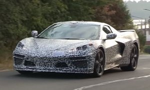 Mid-Engined Corvette Shows Up in Traffic, Prototype Sounds Aggressive
