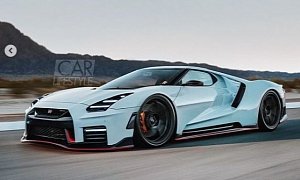 Mid-Engined Nissan GT-R Rendered, Looks Like a Japanese Ford GT