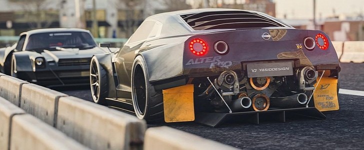 Mid-Engined Nissan GT-R rendering