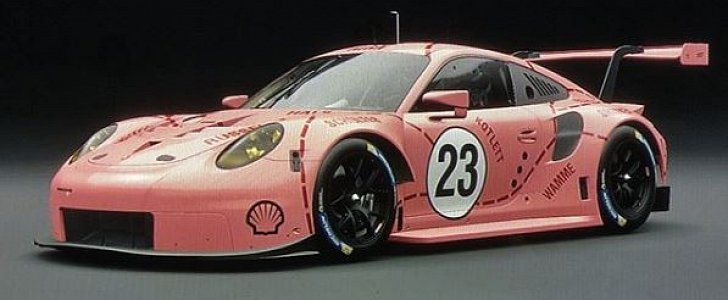 Mid-Engined Porsche 911 RSR Gets Pink Pig Livery: rendering