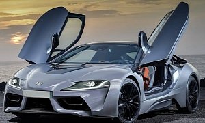 Mid-Engined Toyota Supra Impersonates a BMW i8 in Rendering