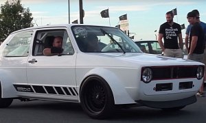Mid-Engined VW Golf GTI Mk I Mixes a 4.2L V8 Power with Porsche Bits