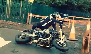 Mila Jovovich Crashes Her BMW R nineT [Video Link]
