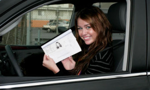 Miley Cyrus Gets Driver's Permit