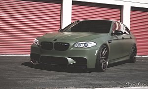 Military Grade Performance: Army Green BMW M5
