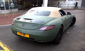 Military-Green SLS AMG With Capristo Exhaust Sounds Like a Caged Animal