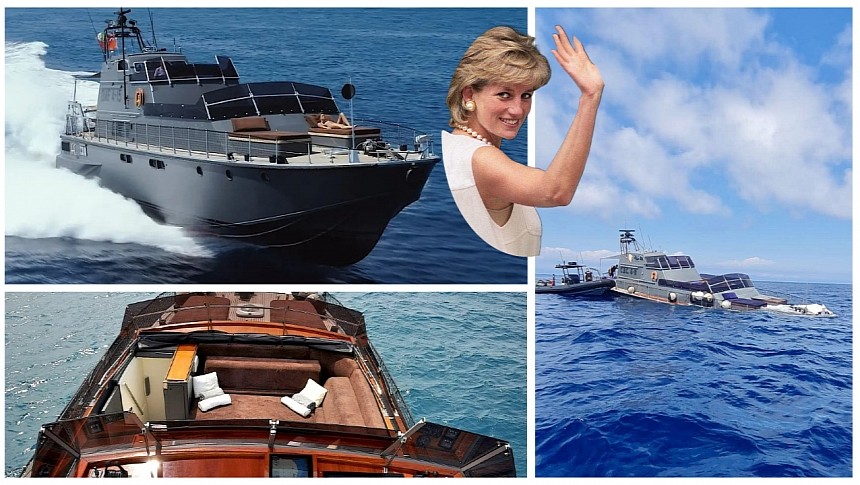 Cujo, an iconic super-fast luxury yacht made even more famous by Princess Diana, has sunk in the Mediterranean 