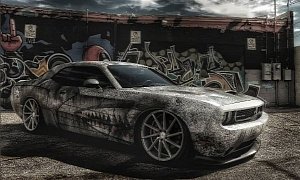 Military-Themed Dodge Challenger SRT 392 Has WWII Shark Teeth Fighter Wrap