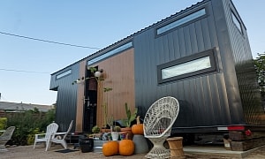 Millenial Tiny Home With Upstairs Lounge Offers a Comfortable and Stylish Living Space