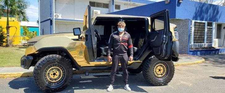 TANK, the only gold Rezvani Tank in the world, belongs to self-made millionaire Kevin Thobias