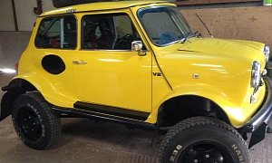Mini Body with Range Rover Chassis and V8 Makes for an Extreme Offroading Machine