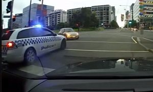 MINI Driver Wants to Go on the Wrong Way, Karma Says 'No' via a Police Car