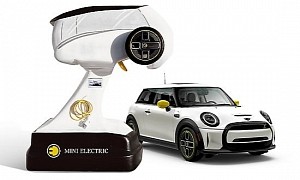 MINI USA Installs Giant RC Car Controller That Can Charge EVs at 2022 LA Auto Show