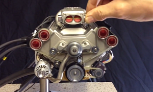 Miniature 45cc Model V8 With Fuel Injection: Art and Engineering
