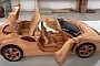 Miniature Ferrari SF90 Spider Is a Wooden Masterpiece With a Glossy Coating