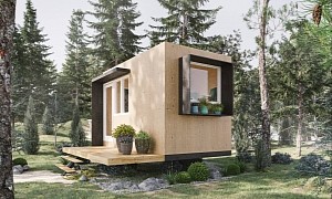 Miniature House on Wheels Flaunts Multipurpose Design With a Reverse Loft Bed
