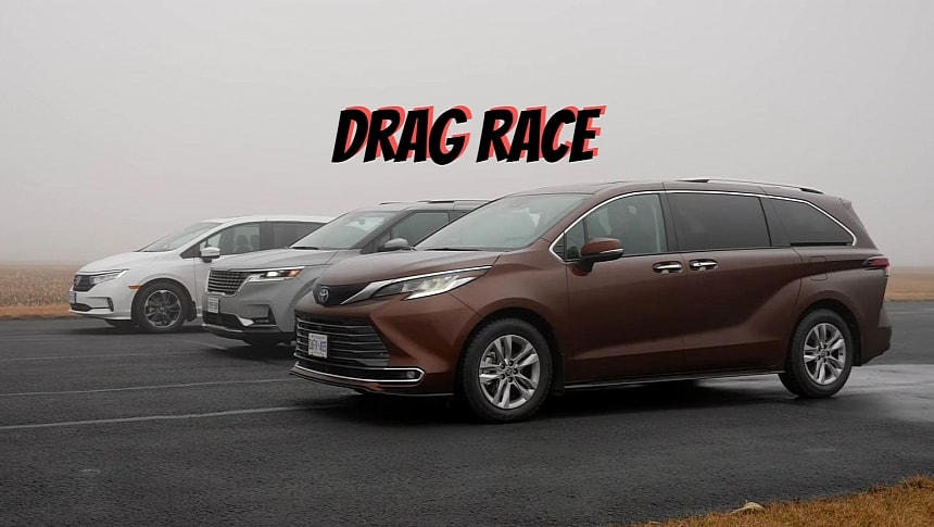 2024 Honda Odyssey vs Toyota Sienna vs Kia Carnival minivan drag race