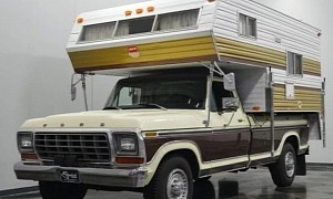 Mint Condition 1978 Ford F-350 Camper Makes Most Out of 460 Cubic Inches and Wood Paneling